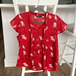 Red blouse